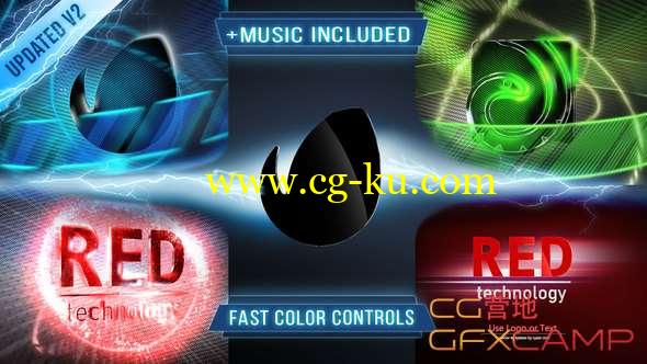 AE模板-科技感三维旋转Logo动画 Magnetic Spin Technology Logo的图片1