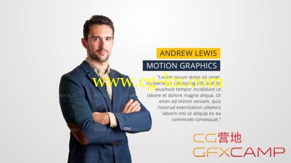 AE模板-简单人物介绍宣传片头 Portfolio Promo的图片1