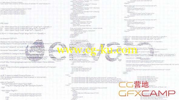 AE模板-数据代码汇聚Logo动画 Doctype Developers Logo Identity的图片1
