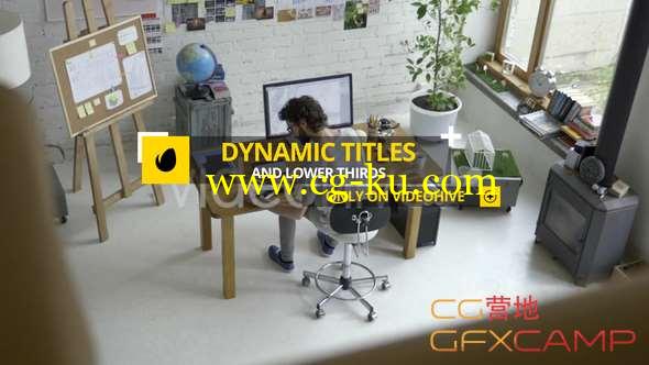 AE模板-动态时尚人名字幕条动画 Dynamic Titles and Lower Thirds的图片1