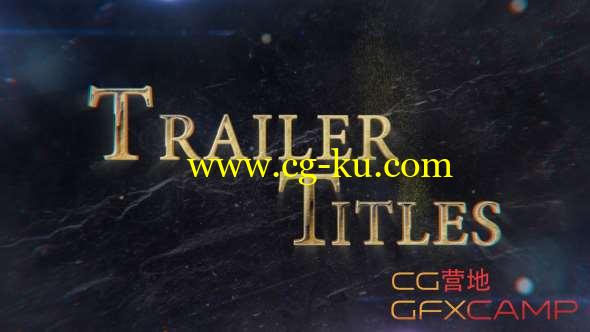 AE模板-金色粒子文字宣传片开场 Trailer Titles的图片1