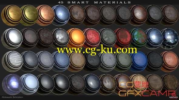 45个Substance材质预设 Artstation - Smart Materials SP的图片1
