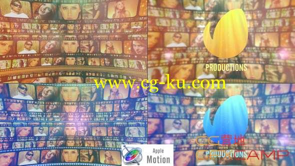 Apple Motion模板-胶片Logo动画 Film Strip Cinematic Logo的图片1