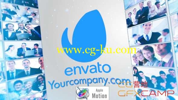 Apple Motion模板-环形照片墙Logo动画 Corporate Multi Video LCD Screens的图片1