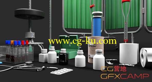 医疗药物3D模型 Cubebrush - 3D Medical Collection 1的图片1