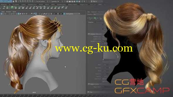 女性角色头发制作Maya教程 Creating a Female Hairstyle for Production with Maya XGen with Bruno Tornisielo的图片1