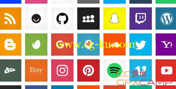 AE模板-网络社交图标Logo动画 Social Media的图片1