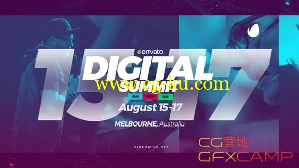 AE模板-商务活动宣传介绍片头 Digital Summit Event Promo的图片1