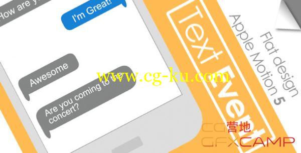 Apple Motion模板-扁平化收集信息展示 VideoHive Text Event的图片1