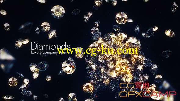 AE模板-水晶钻石汇聚Logo动画 Diamonds - Luxury Company Opener的图片1
