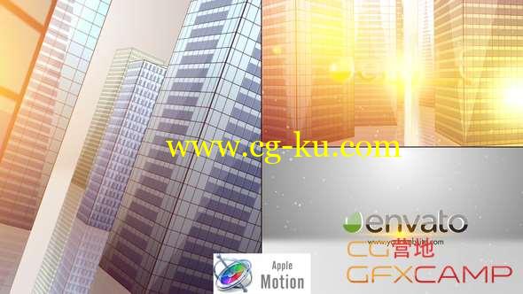 Apple Motion模板-三维大楼Logo动画 SkyScrapers Buildings Logo的图片1