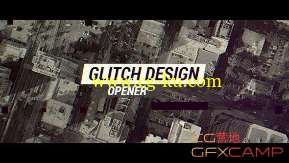Apple Motion模板-信号损坏视频开场 Glitch Design Opener的图片1