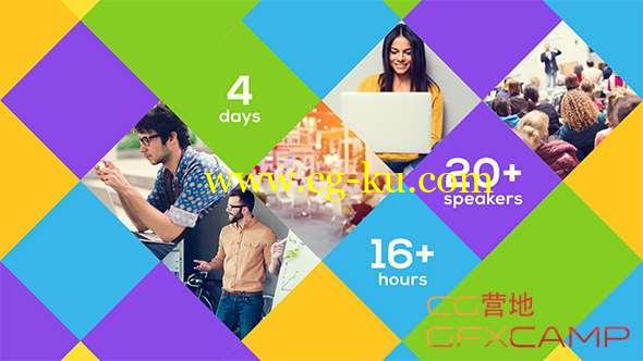 AE模板-图形翻转活动包装宣传片头 Event Promo的图片1