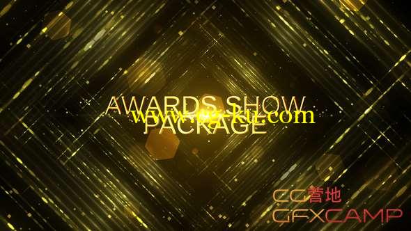 AE模板-金色颁奖典礼介绍包装 Awards Show Pack的图片1