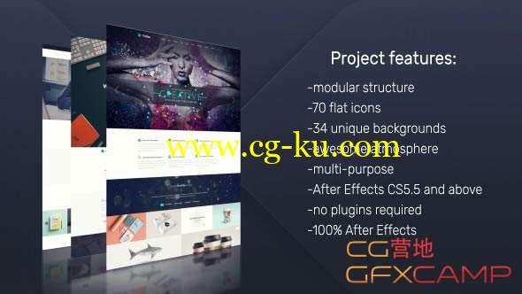 AE模板-商务网站宣传介绍片头 Website Presentation Pack的图片1
