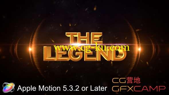 Apple Motion模板-大气视频宣传片头 The Legend - Cinematic的图片1
