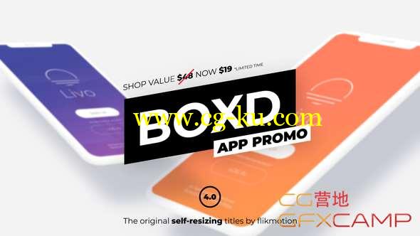 AE模板-扁平化iPhone X手机APP展示动画 App Promo的图片1