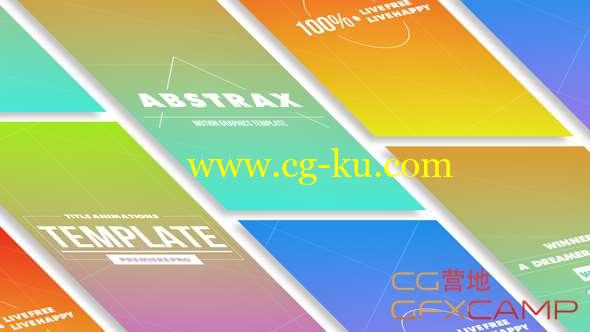 PR预设-文字排版标题动画 Abstrax Titles MOGRT的图片1