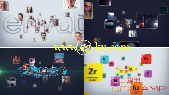 AE模板-图片汇聚Logo动画 Multi Images Coporate Logo的图片1