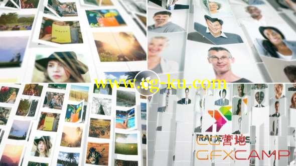 AE模板-图片折叠翻页照片墙片头 Multi Images Fold Reveal的图片1