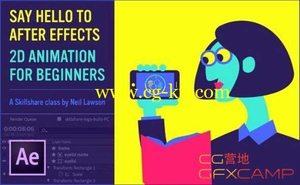 AE图形动画基础教程 Skillshare - Say Hello to After Effects - 2D Animation for Beginners的图片1