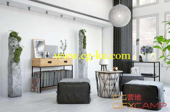 Evermotion - Archmodels vol.208 室内家具产品3D模型 (C4D/MAX/OBJ/FBX格式)的图片1