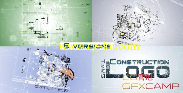 AE模板-网络信息数据片段组合Logo文字 VideoHive Construction Logo的图片1