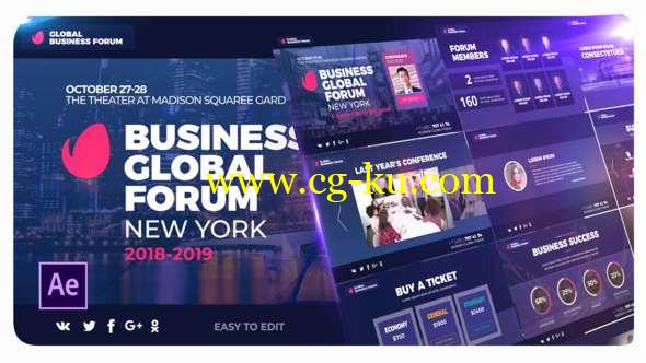 AE模板-时尚商务包装开场 Event Promo Business Presentation的图片1