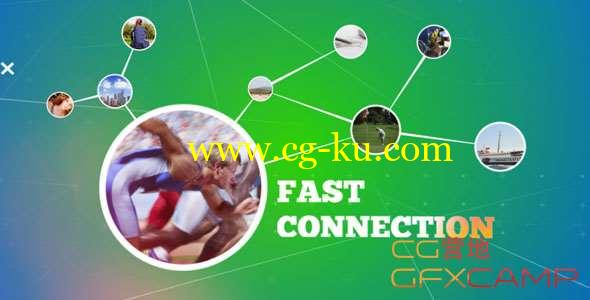 AE模板-线条连接图片视频片头 Fast Connection Intro的图片1