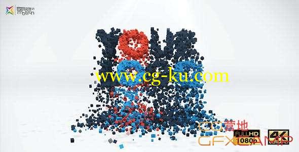 AE模板-三维粒子汇聚Logo动画 3D Particles Logo Build & Break的图片1