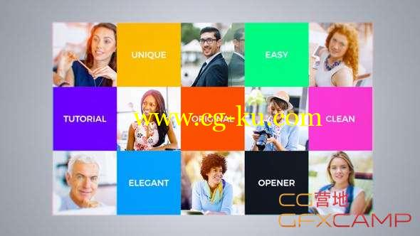 AE模板-照片翻转Logo动画 Photo Logo Reveal的图片1