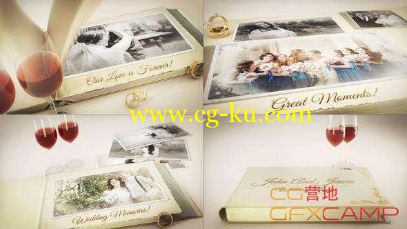 AE模板-婚礼相簿翻页照片展示 Our Wedding Story的图片1