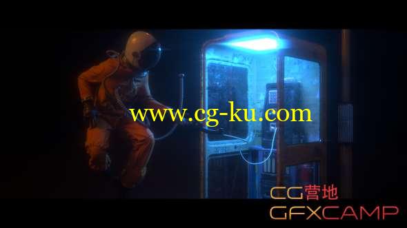 创意短片 52Hz C4D工程源文件 Astronaut + Phonebooth的图片1