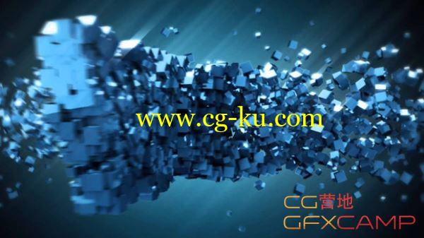 C4D方块变形汇聚成文字Logo教程 Cubes into Letters的图片1