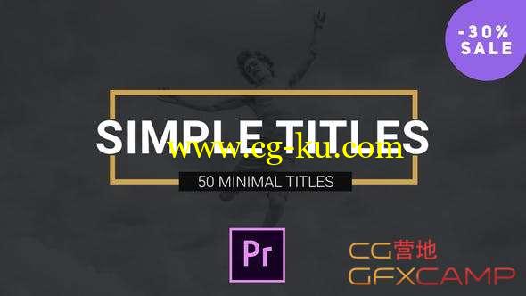PR预设-50组简洁文字标题动画 Simple Titles Lower Thirds的图片1