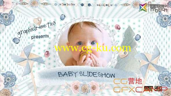 AE模板-儿童小孩温馨照片相册片头 Baby Slideshow的图片1