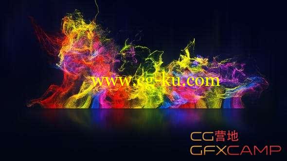 AE模板-多彩粒子舞动Logo动画 Rainbow Particles Logo Reveal的图片1