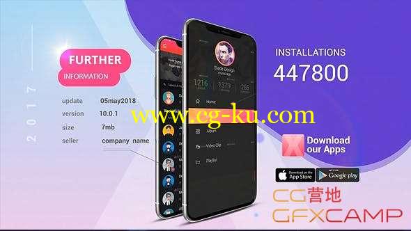 AE模板-iPhone手机APP宣传展示动画片头 App Promotion的图片1