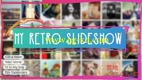 AE模板-照片快速切换相册展示片头 Retro Slideshow的图片1