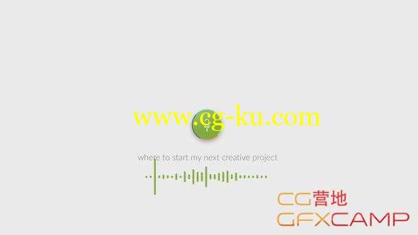 AE模板-声音感应波形Logo动画 Voice Search Logo的图片1