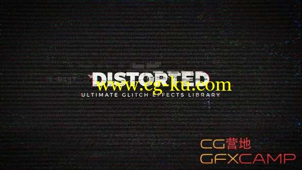 AE模板-色彩分离信号损坏特效工具包 Distorted - Ultimate Glitch Effects Library的图片1