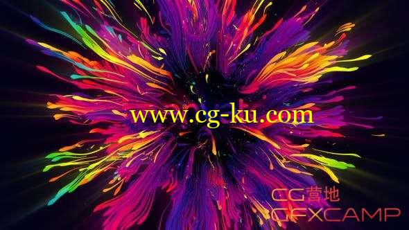 AE模板-彩色粒子拖尾扩散Logo动画 Colors Of Trails Logo Reveal的图片1