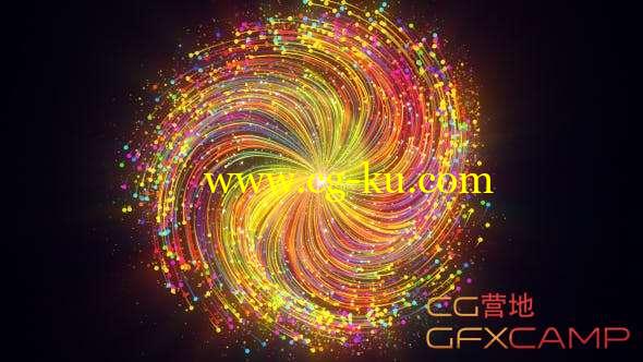 AE模板-粒子旋转拖尾Logo动画 Swirly Color Trails Logo Reveal的图片1