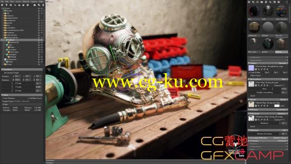 八猴渲染器三维场景实时预览软件 Marmoset Toolbag v3.07 Win破解版的图片1