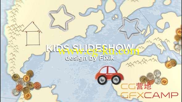 AE模板-儿童小孩地图相册照片开场 Kids Slideshow II的图片1