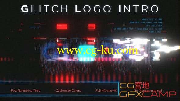AE模板-信号损坏Logo动画 Glitch Logo Intro的图片1