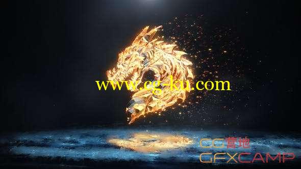 AE模板-冰火粒子Logo动画 Ice and Flame Logo的图片1