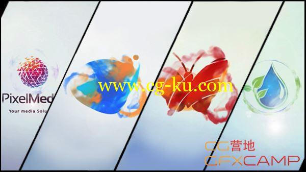 AE模板-彩色水墨Logo文字 VideoHive Minimal Logo V03 Ink Ident的图片1