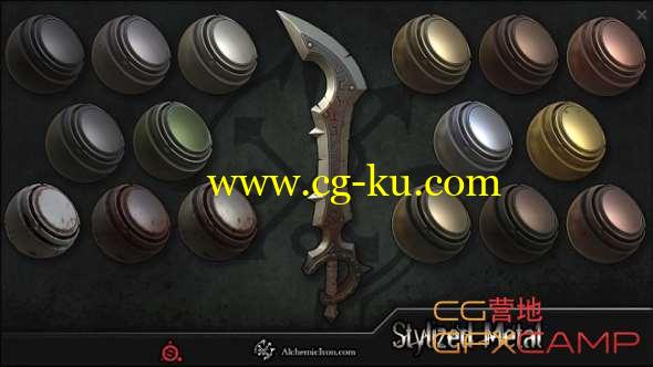 布料钢铁石头木头材质预设 Artstation - Stylized Pack Substance Painter的图片1