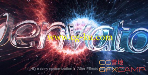 AE模板-宇宙星空隧道穿梭粒子玻璃Logo文字 Videohive Glass Logo的图片1